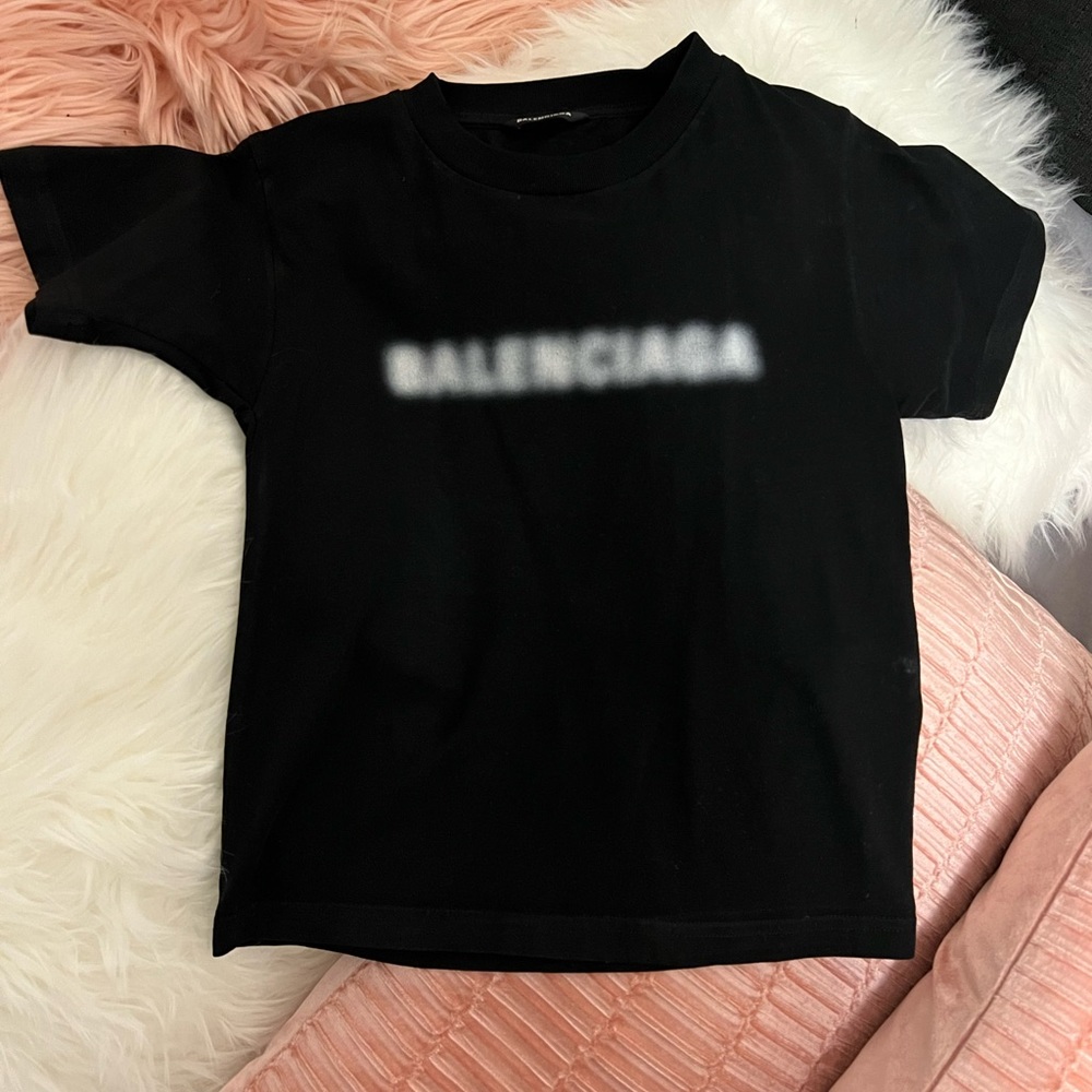 Kids Black and White Balenciaga Shirt